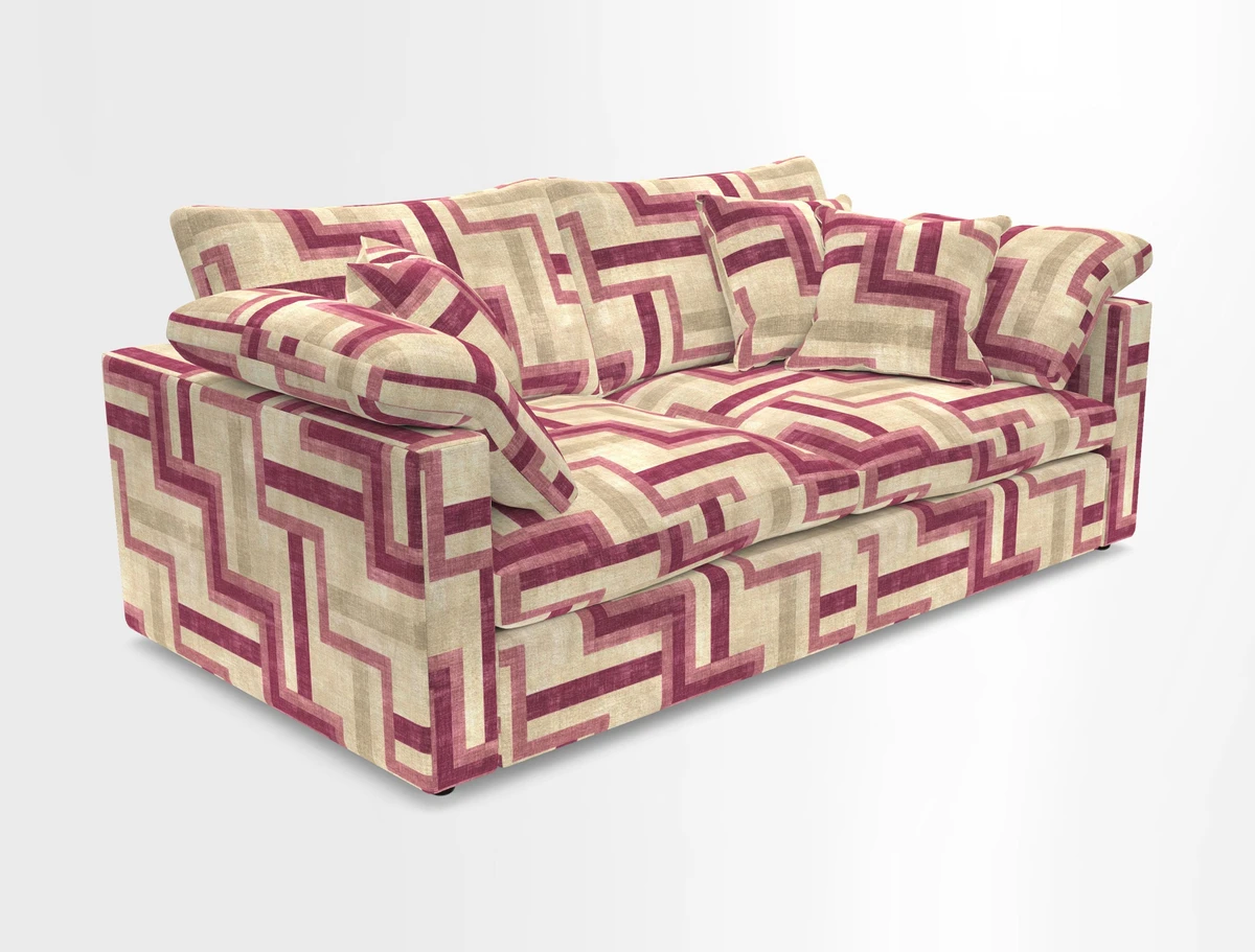 Big Softie Straight Arm 3 Seater Sofa in Sahara Chalk