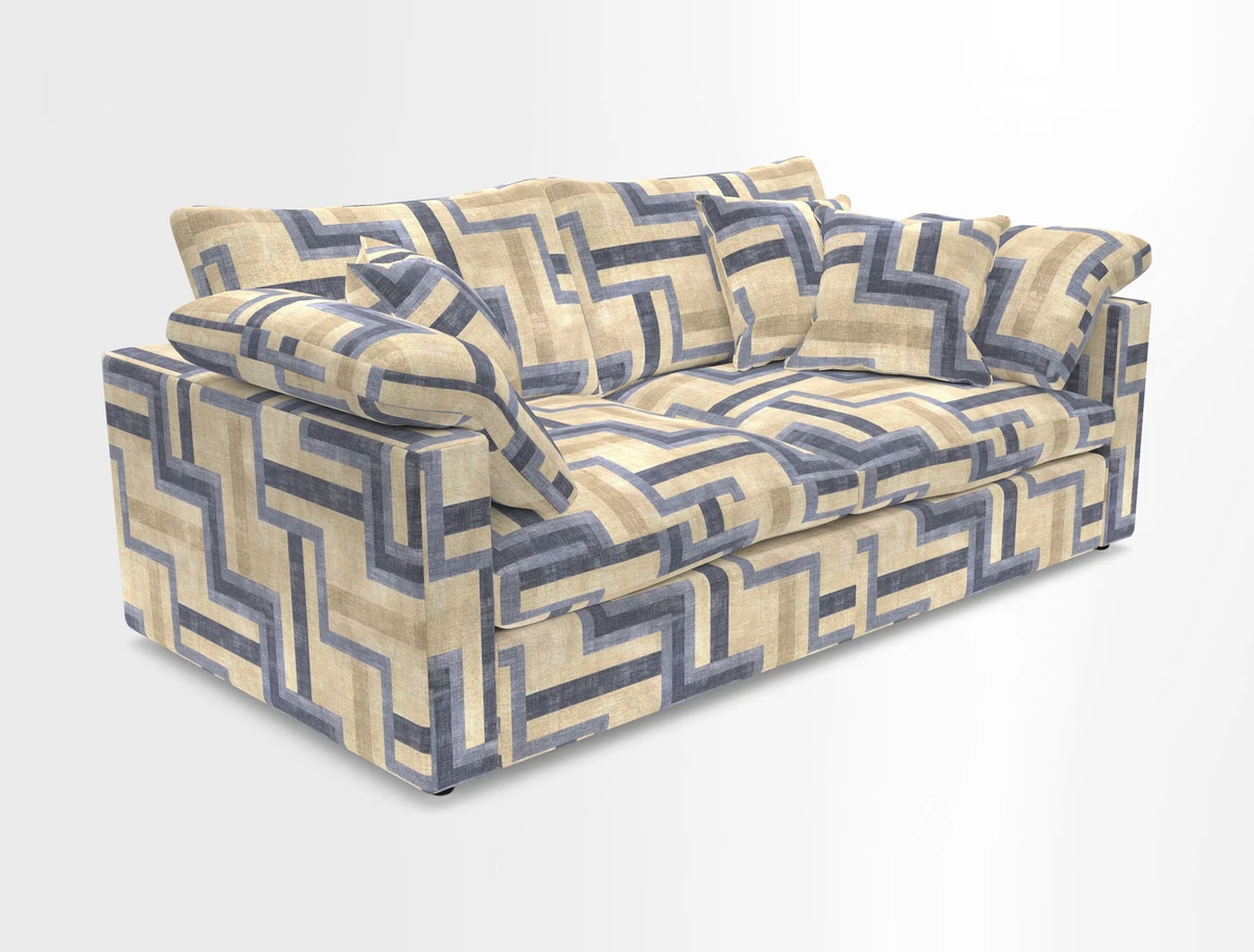 Big Softie Straight Arm 3 Seater Sofa in Sahara Chalk