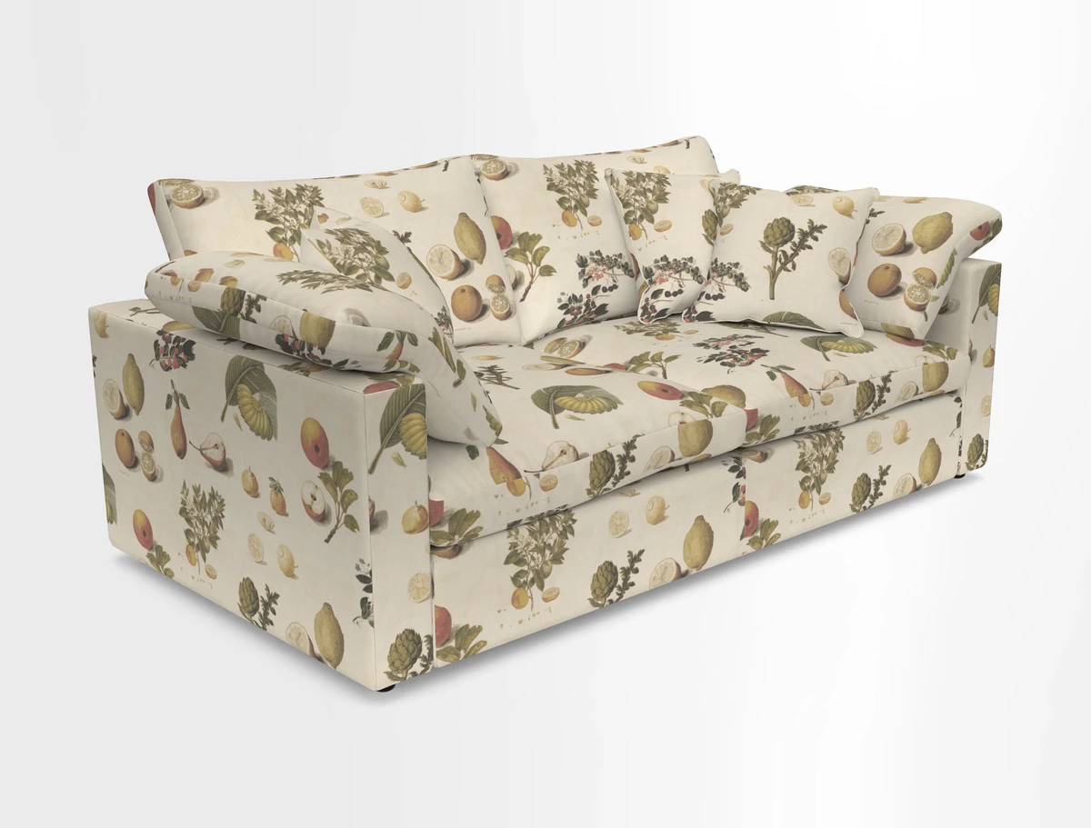 Big Softie Straight Arm 3 Seater Sofa in Sahara Chalk