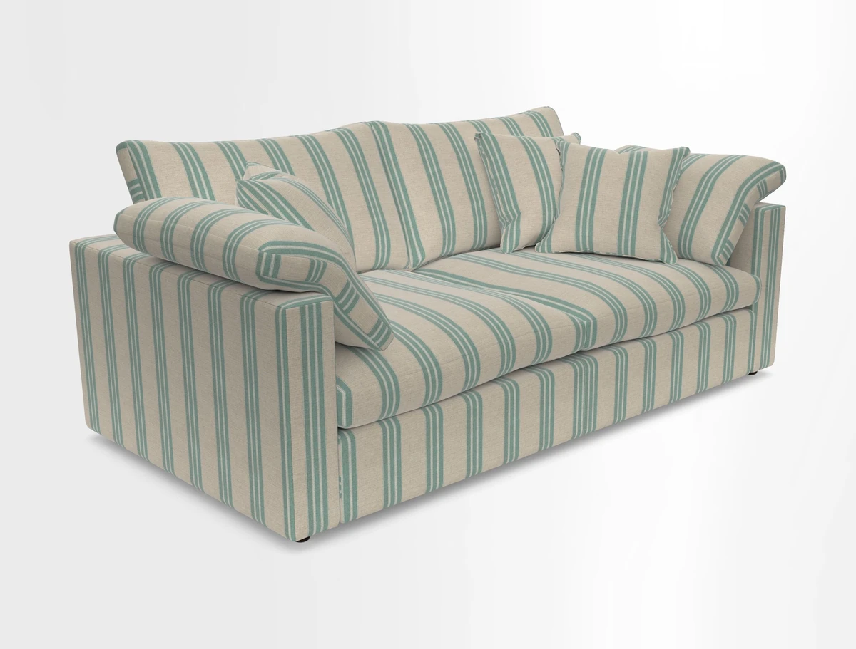 Big Softie Straight Arm 3 Seater Sofa in Sahara Chalk