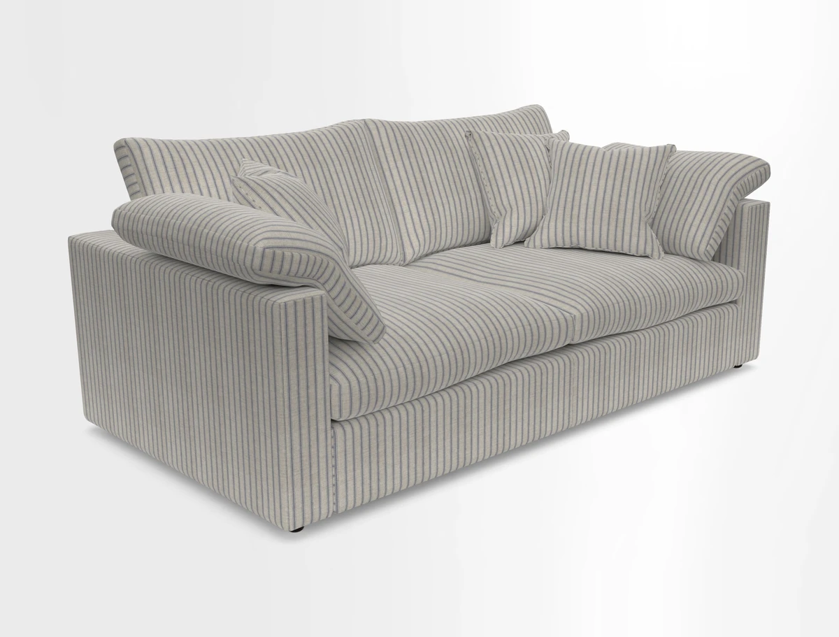 Big Softie Straight Arm 3 Seater Sofa in Sahara Chalk