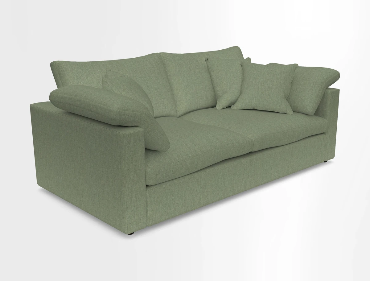 Big Softie Straight Arm 3 Seater Sofa in Sahara Chalk