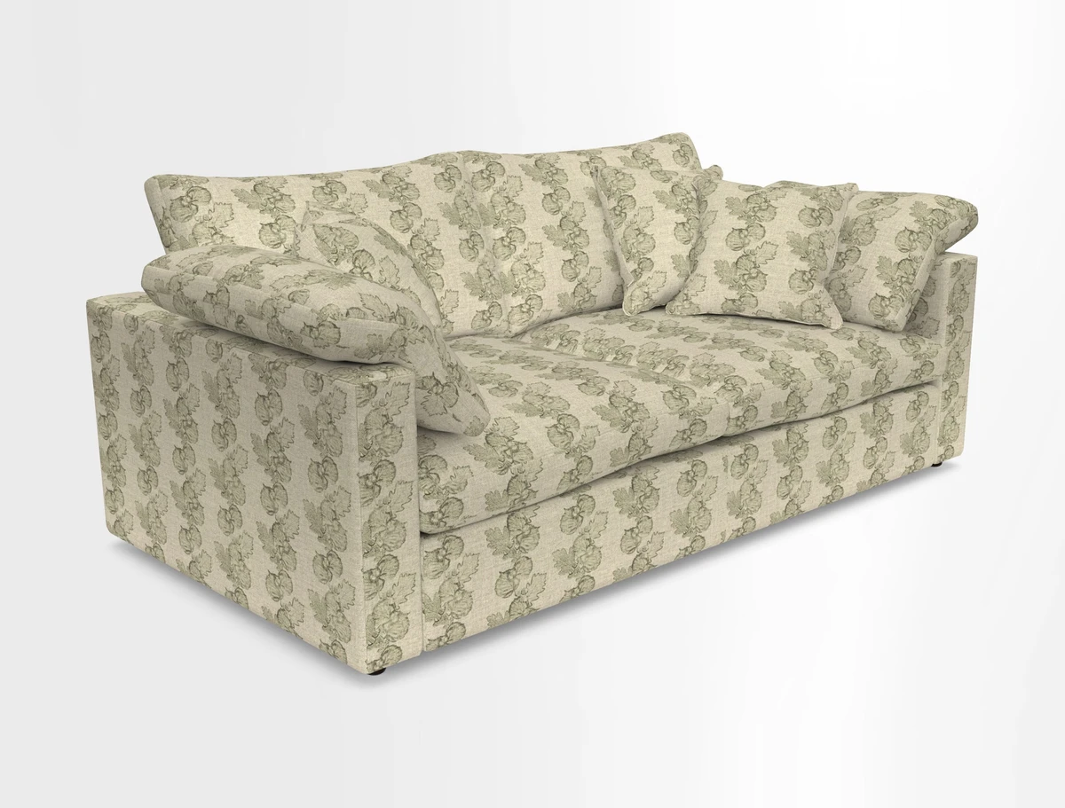 Big Softie Straight Arm 3 Seater Sofa in Sahara Chalk
