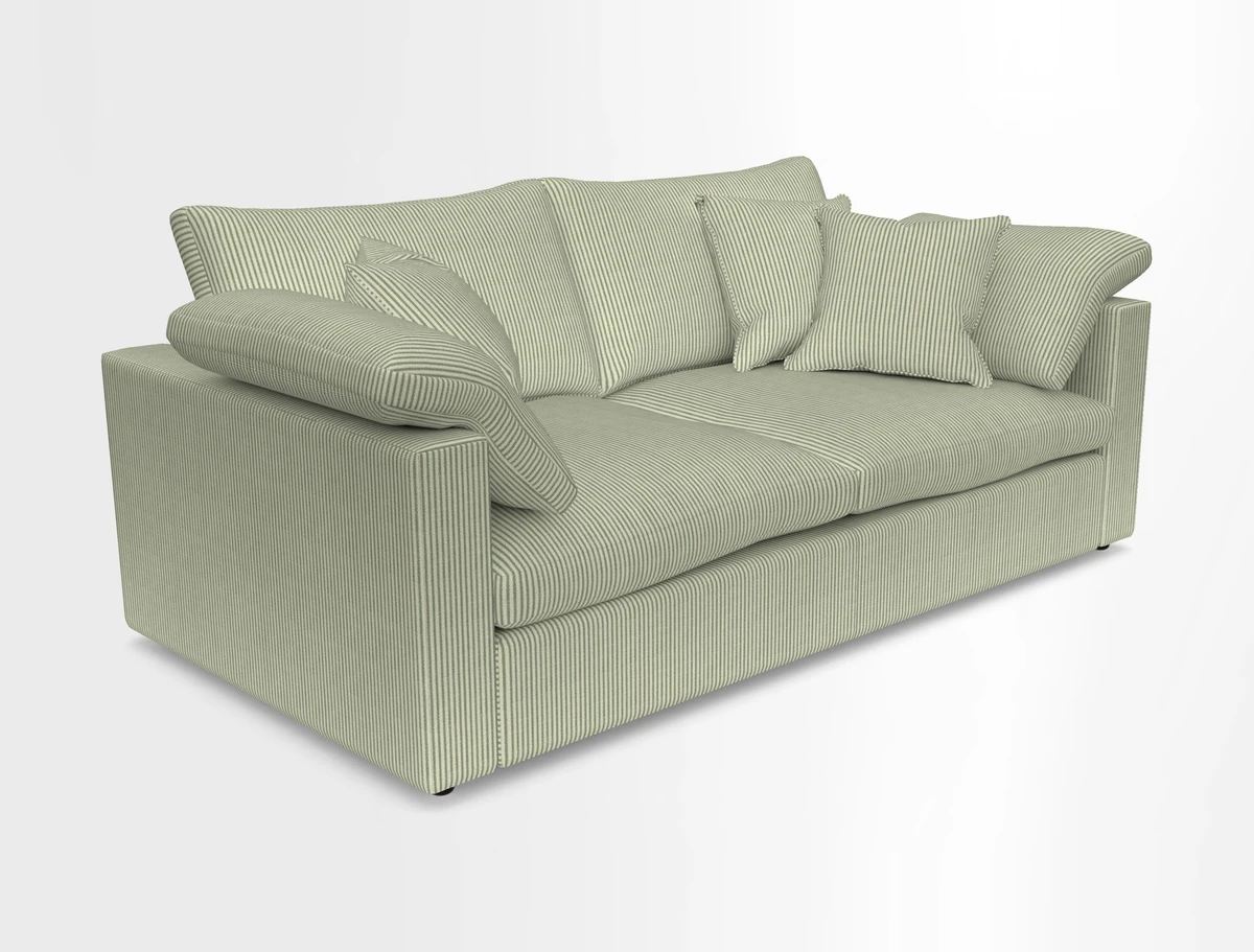 Big Softie Straight Arm 3 Seater Sofa in Sahara Chalk