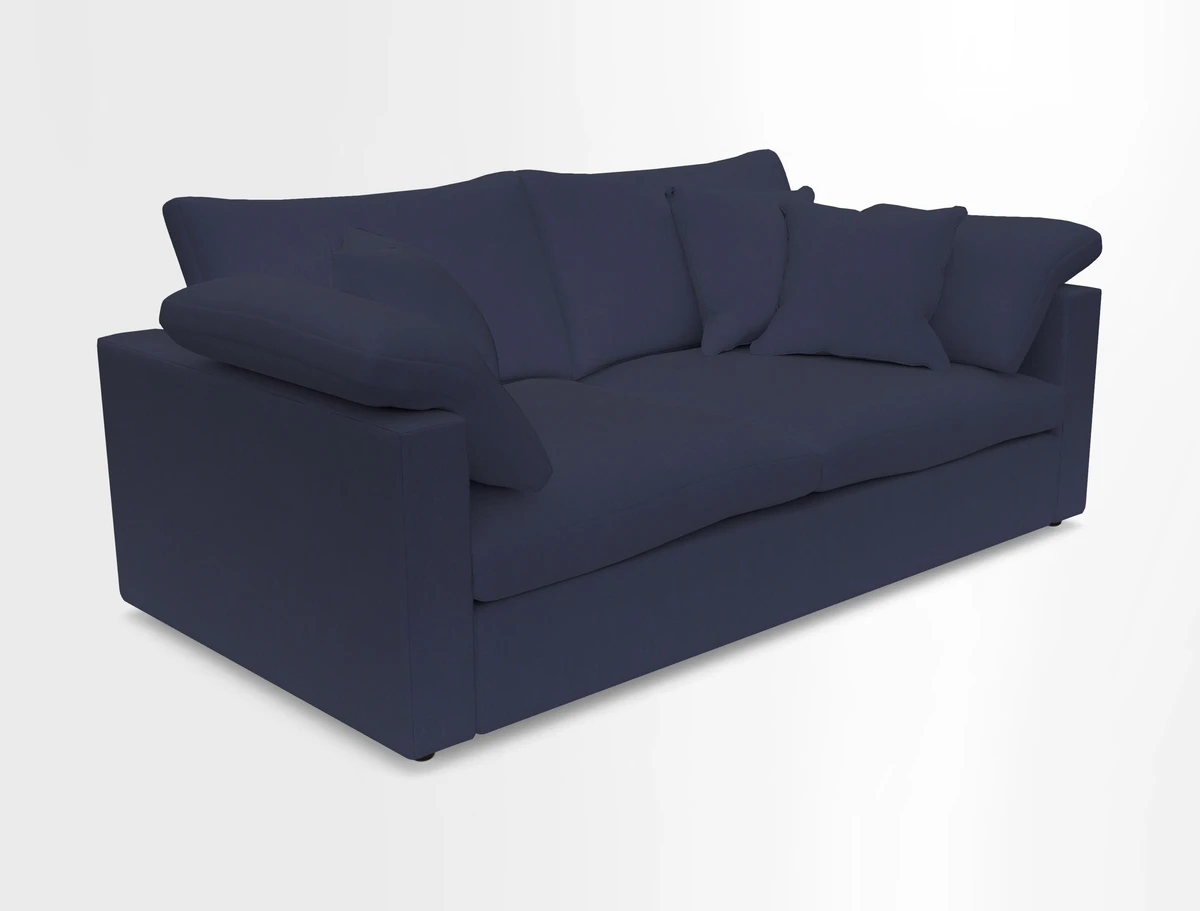 Big Softie Straight Arm 3 Seater Sofa in Sahara Chalk