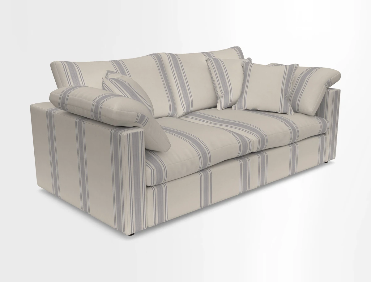 Big Softie Straight Arm 3 Seater Sofa in Sahara Chalk