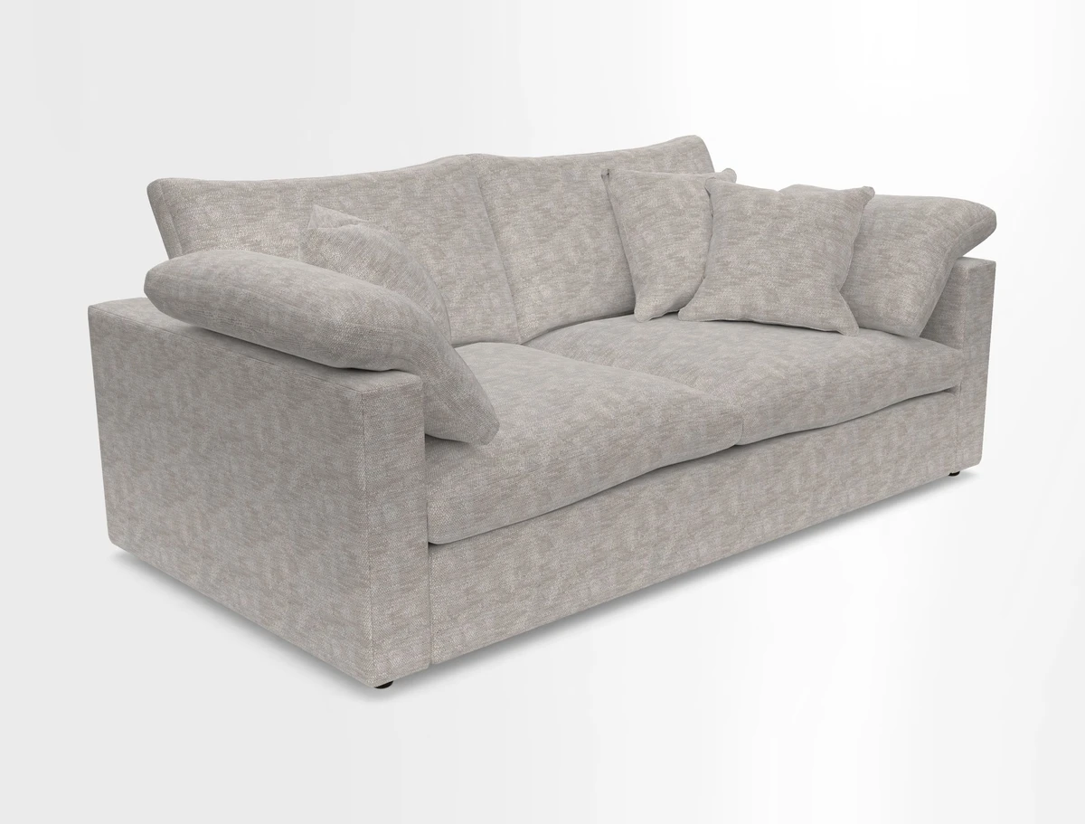 Big Softie Straight Arm 3 Seater Sofa in Sahara Chalk