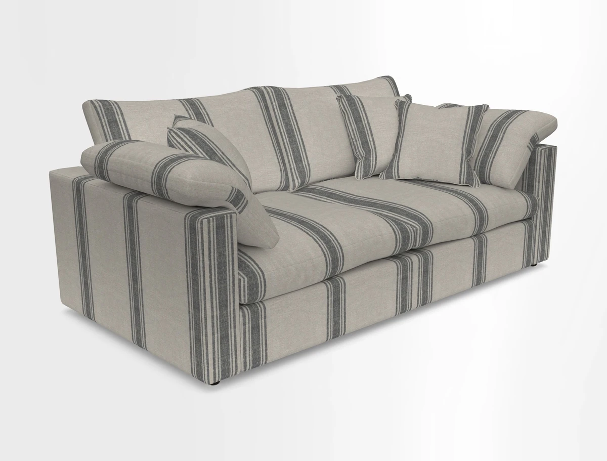 Big Softie Straight Arm 3 Seater Sofa in Sahara Chalk