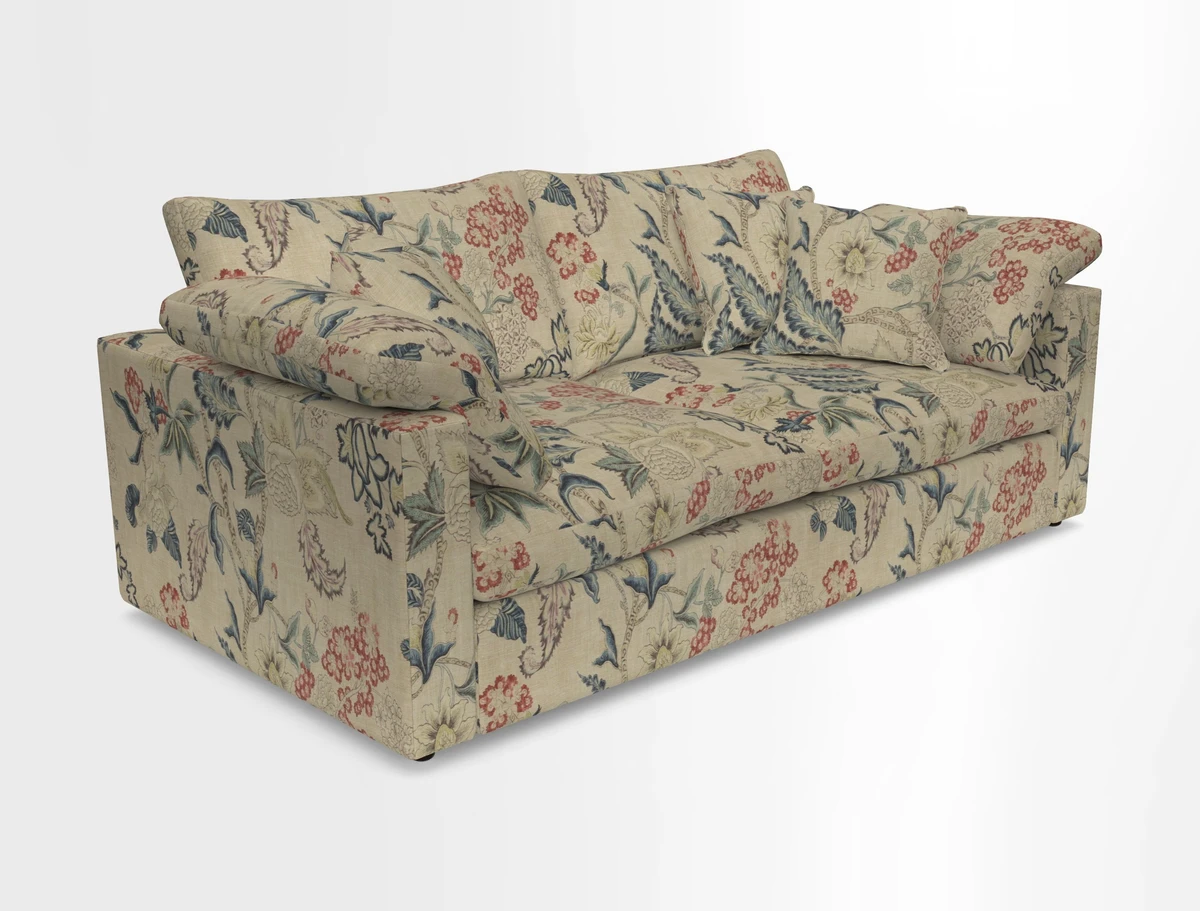 Big Softie Straight Arm 3 Seater Sofa in Sahara Chalk