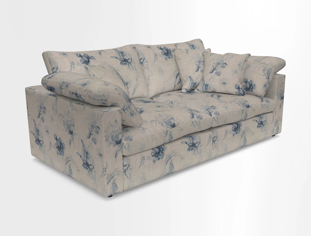 Big Softie Straight Arm 3 Seater Sofa in Sahara Chalk