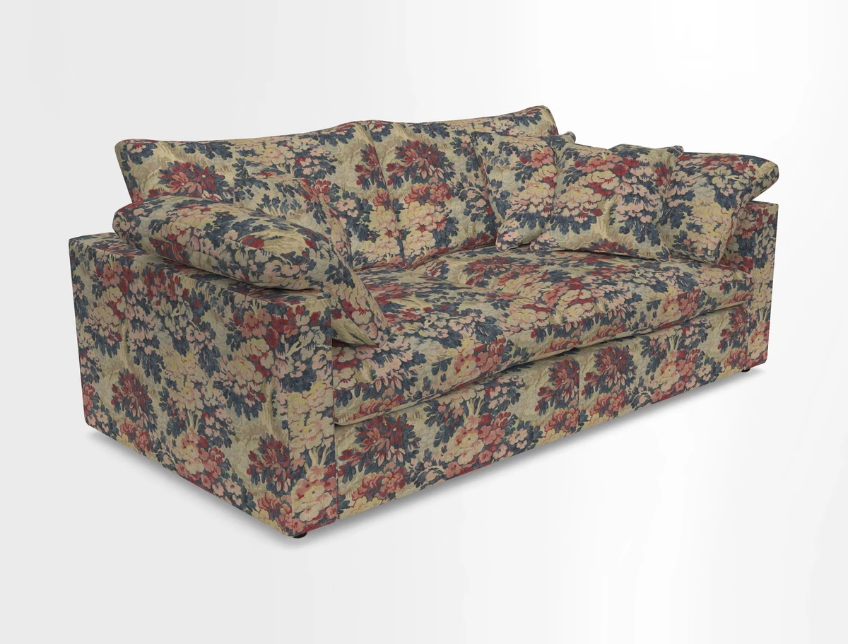 Big Softie Straight Arm 3 Seater Sofa in Sahara Chalk