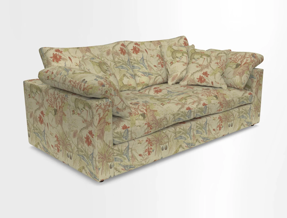 Big Softie Straight Arm 3 Seater Sofa in Sahara Chalk