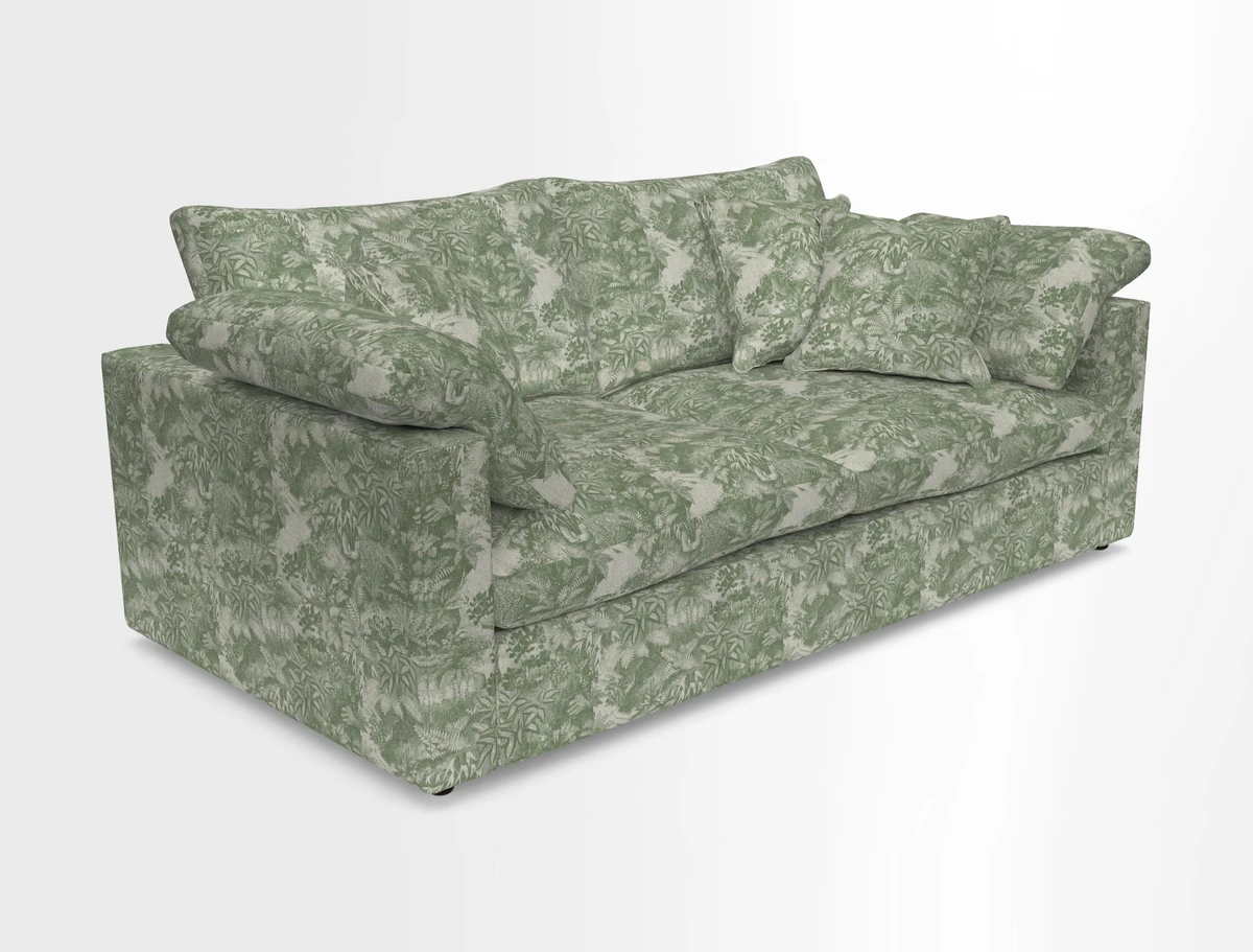 Big Softie Straight Arm 3 Seater Sofa in Sahara Chalk