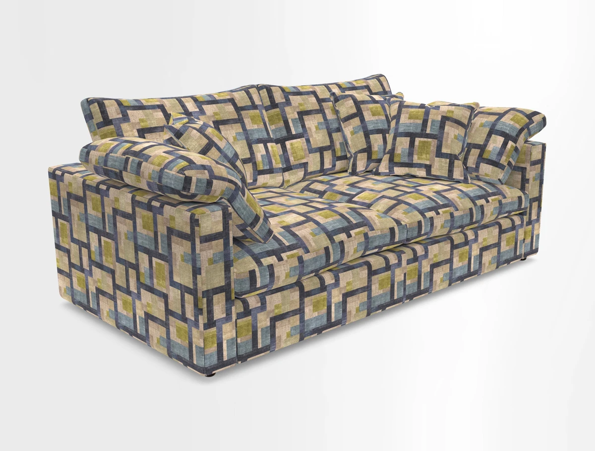 Big Softie Straight Arm 3 Seater Sofa in Sahara Chalk