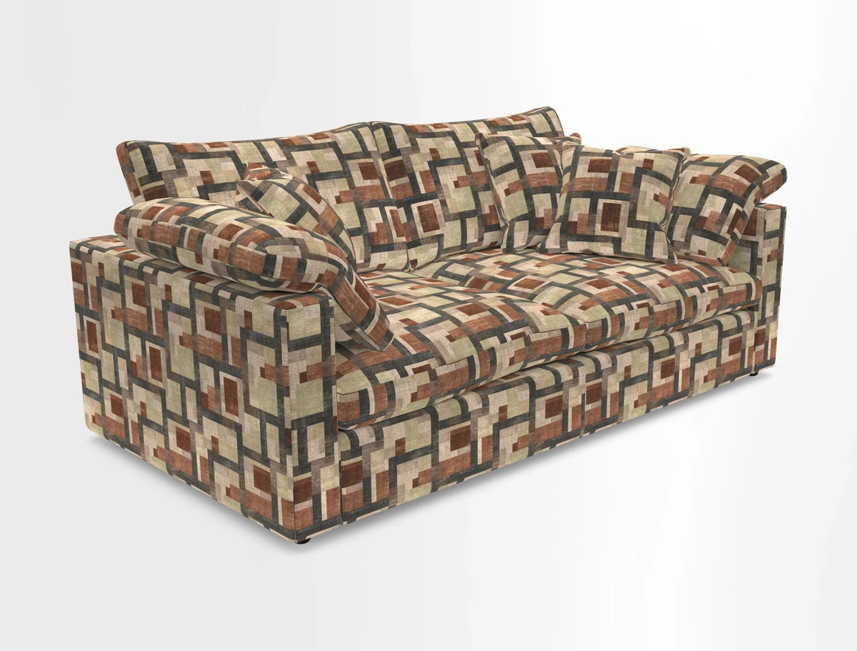 Big Softie Straight Arm 3 Seater Sofa in Sahara Chalk