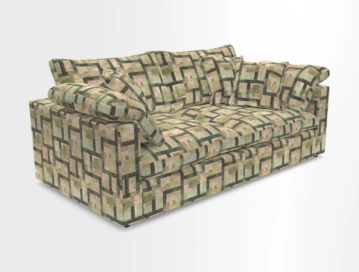 Big Softie Straight Arm 3 Seater Sofa in Sahara Chalk
