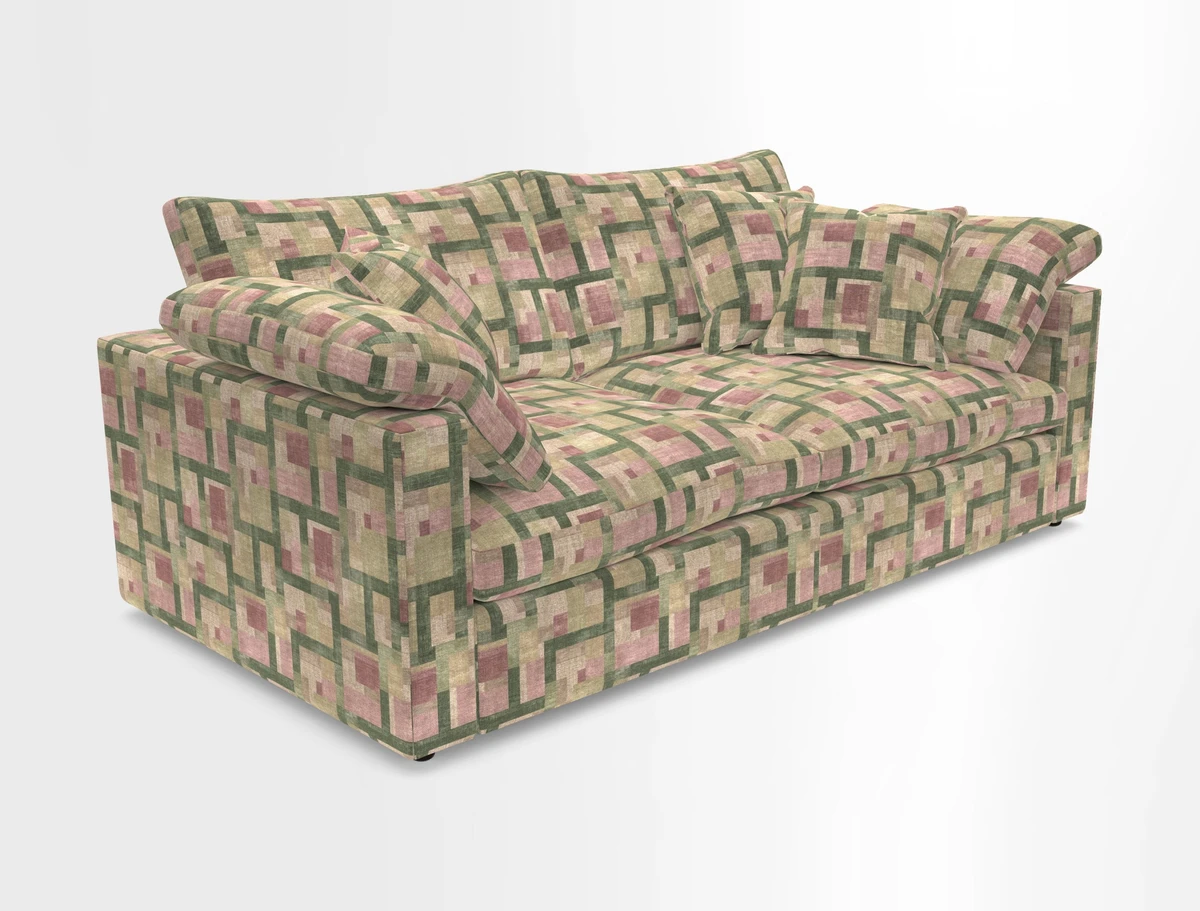 Big Softie Straight Arm 3 Seater Sofa in Sahara Chalk