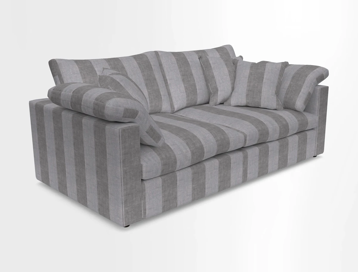 Big Softie Straight Arm 3 Seater Sofa in Sahara Chalk