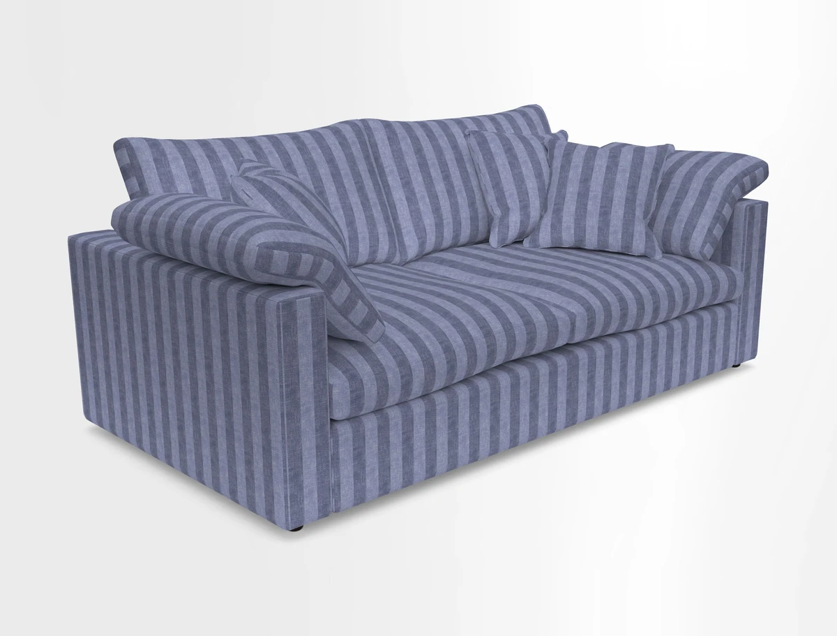 Big Softie Straight Arm 3 Seater Sofa in Sahara Chalk
