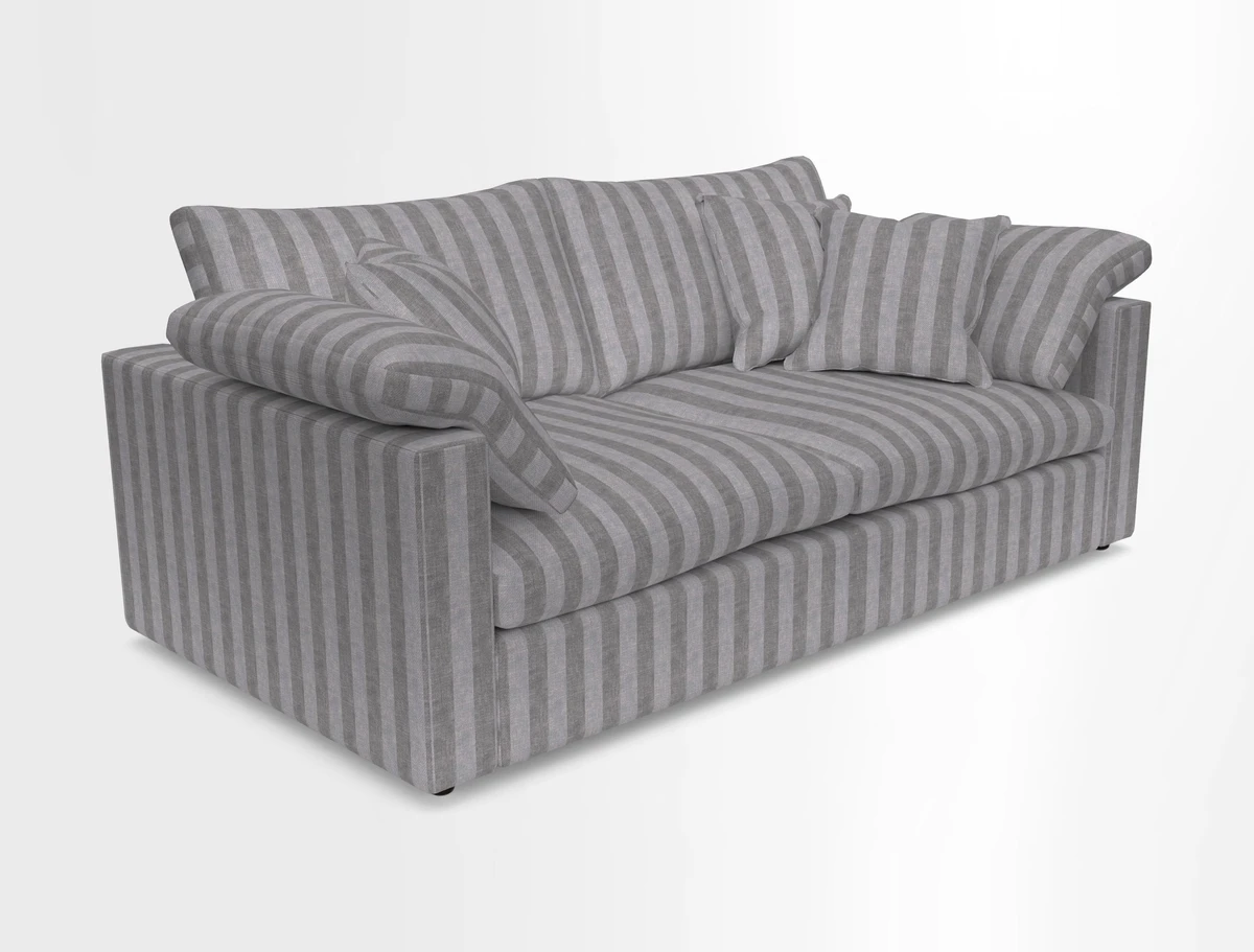 Big Softie Straight Arm 3 Seater Sofa in Sahara Chalk