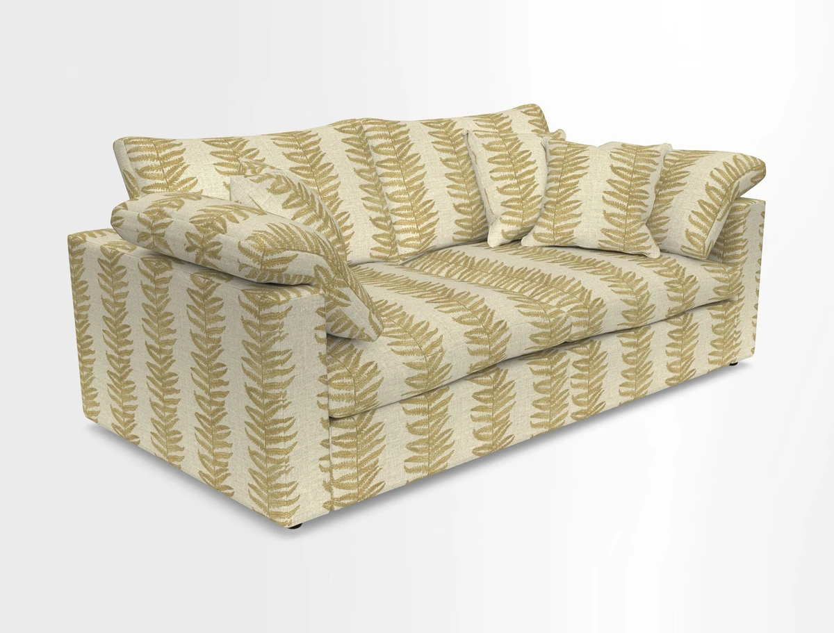 Big Softie Straight Arm 3 Seater Sofa in Sahara Chalk