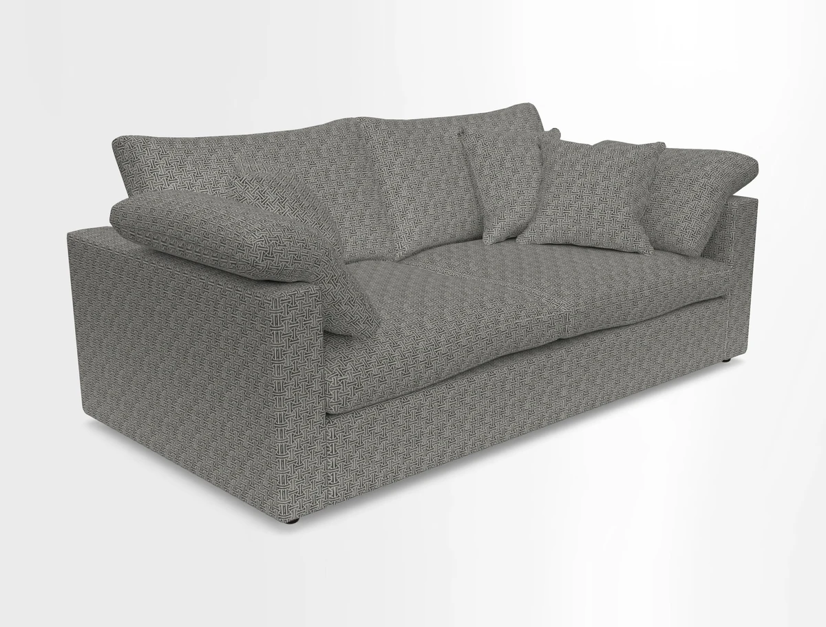 Big Softie Straight Arm 3 Seater Sofa in Sahara Chalk