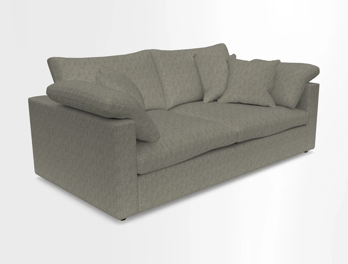 Big Softie Straight Arm 3 Seater Sofa in Sahara Chalk