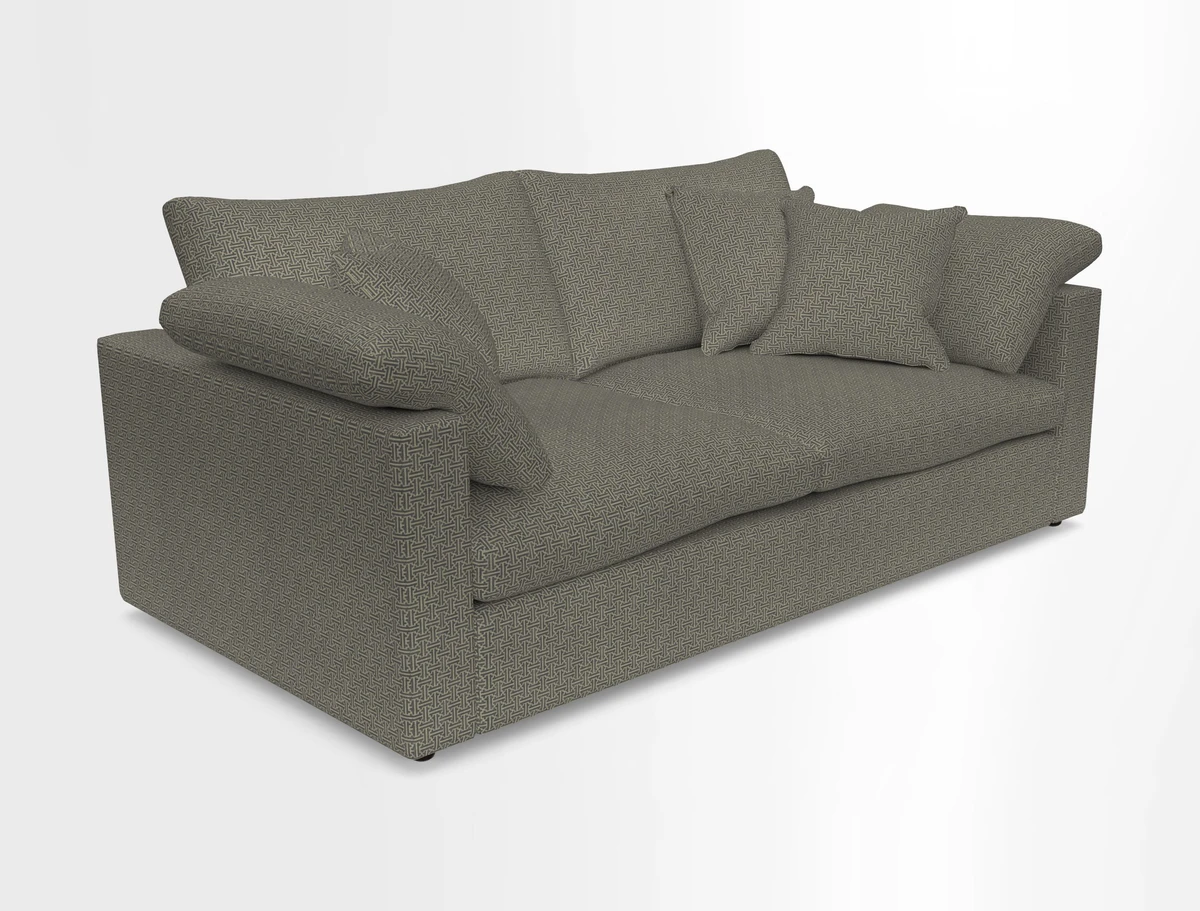 Big Softie Straight Arm 3 Seater Sofa in Sahara Chalk