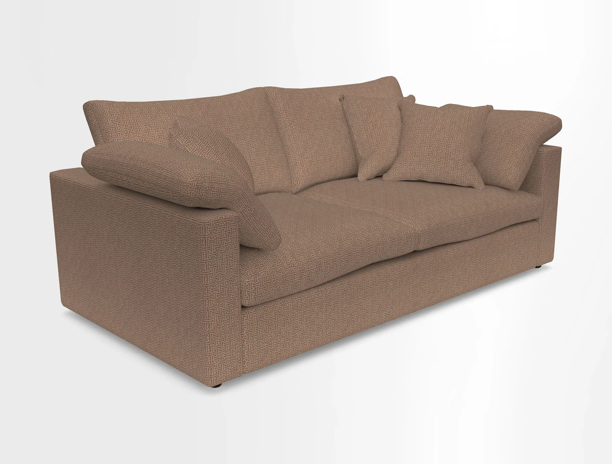 Big Softie Straight Arm 3 Seater Sofa in Sahara Chalk
