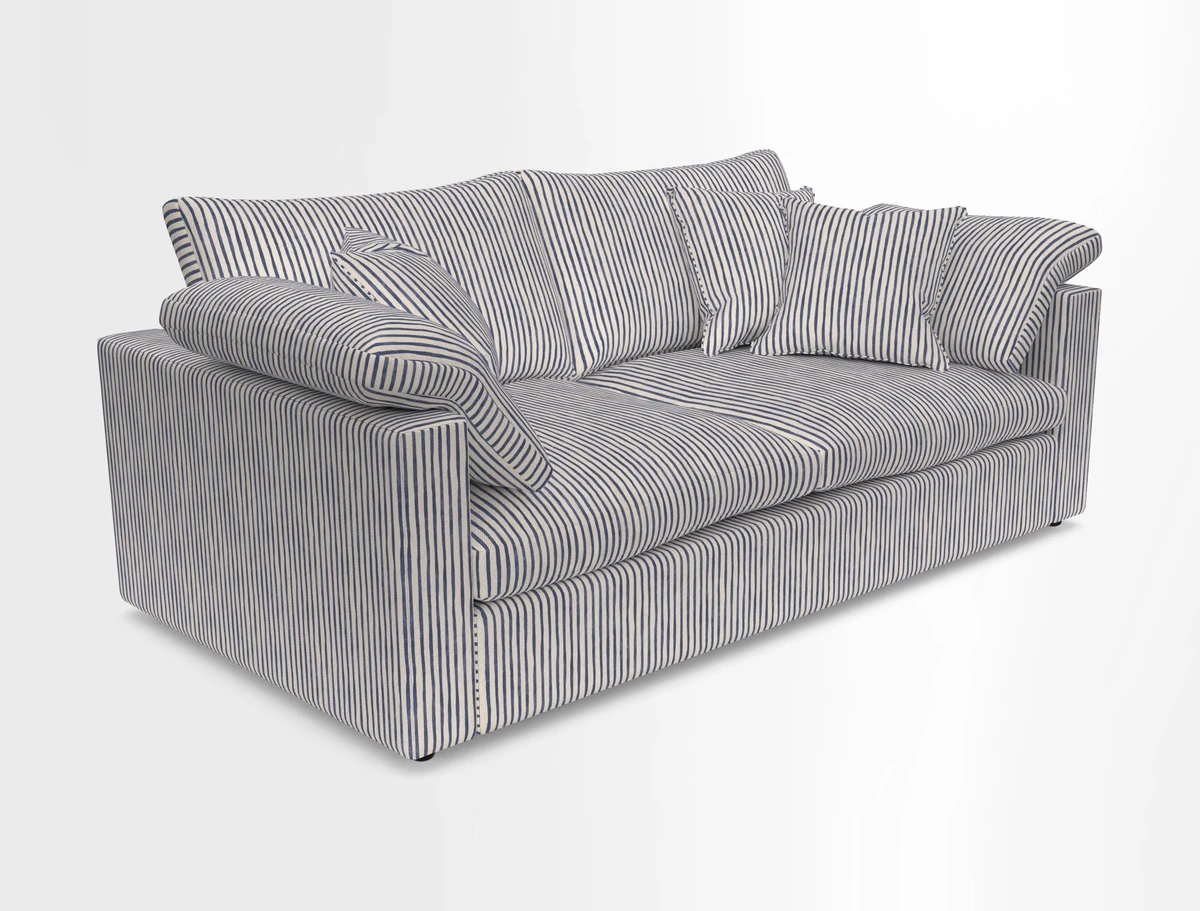 Big Softie Straight Arm 3 Seater Sofa in Sahara Chalk