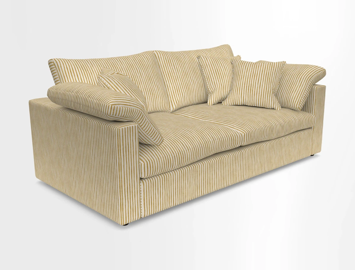 Big Softie Straight Arm 3 Seater Sofa in Sahara Chalk