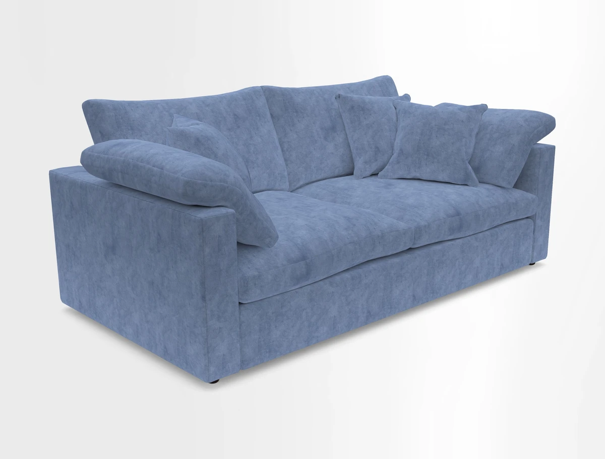 Big Softie Straight Arm 3 Seater Sofa in Sahara Chalk