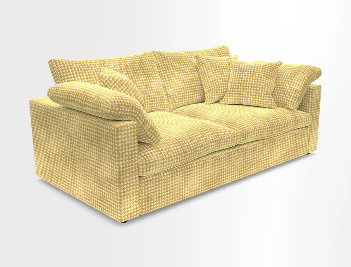 Big Softie Straight Arm 3 Seater Sofa in Sahara Chalk