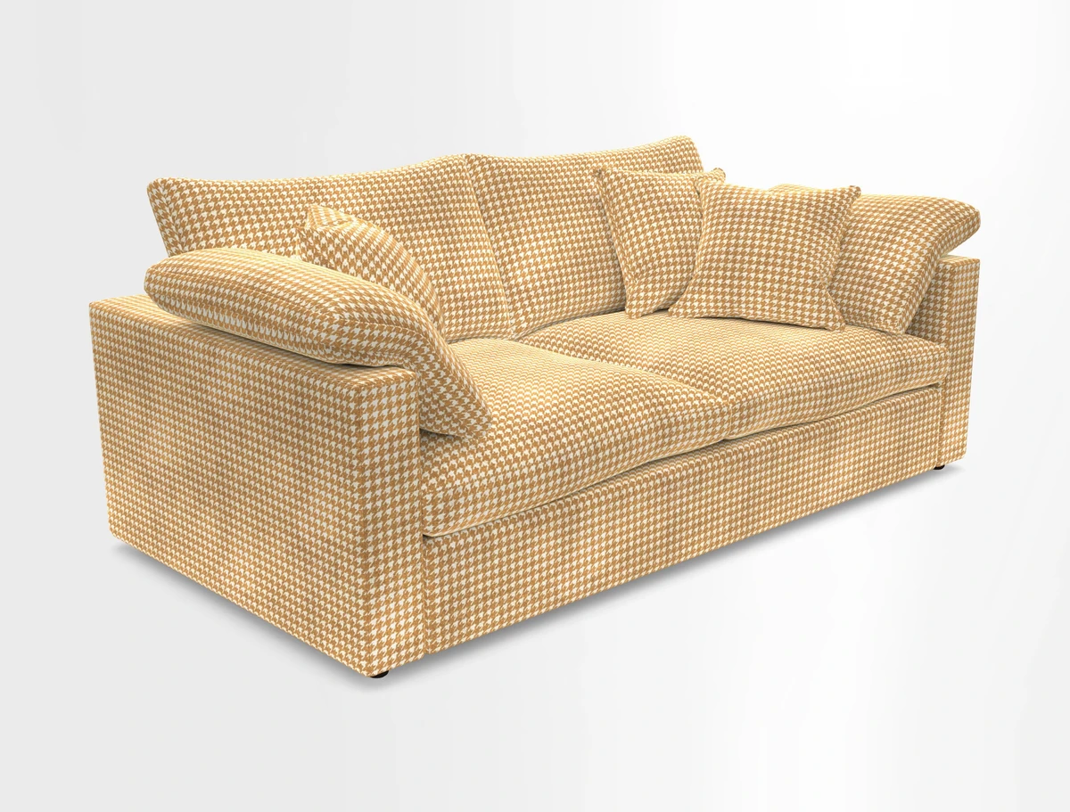 Big Softie Straight Arm 3 Seater Sofa in Sahara Chalk