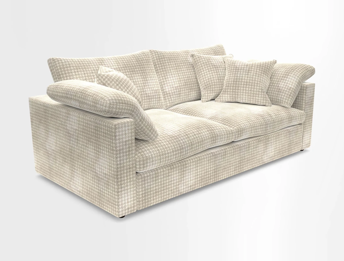Big Softie Straight Arm 3 Seater Sofa in Sahara Chalk
