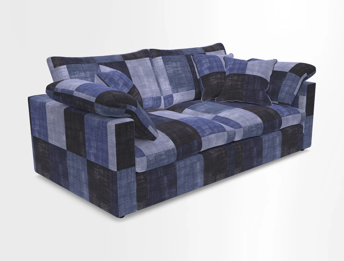 Big Softie Straight Arm 3 Seater Sofa in Sahara Chalk