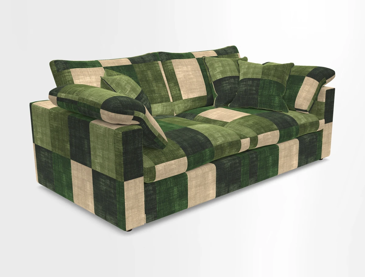 Big Softie Straight Arm 3 Seater Sofa in Sahara Chalk