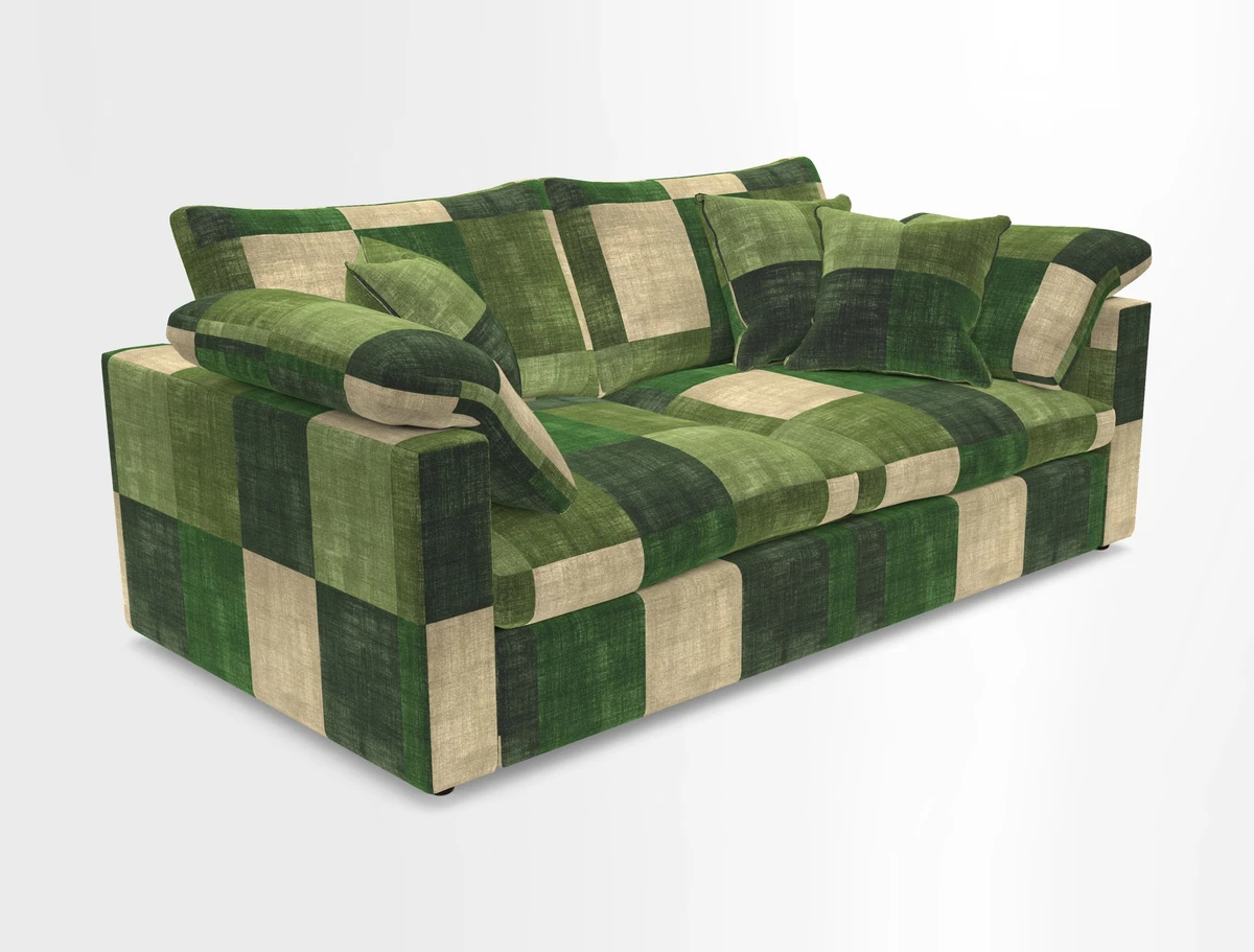Big Softie Straight Arm 3 Seater Sofa in Sahara Chalk
