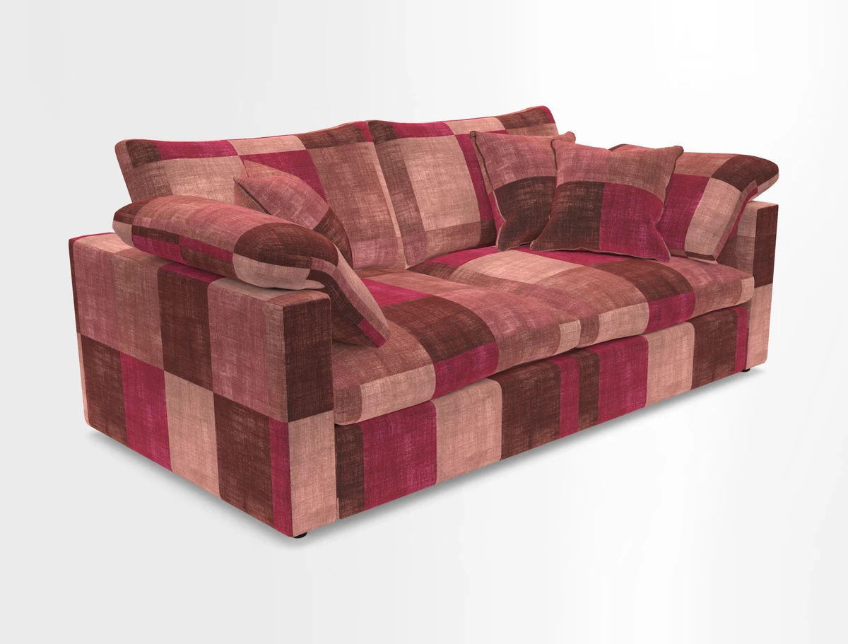 Big Softie Straight Arm 3 Seater Sofa in Sahara Chalk