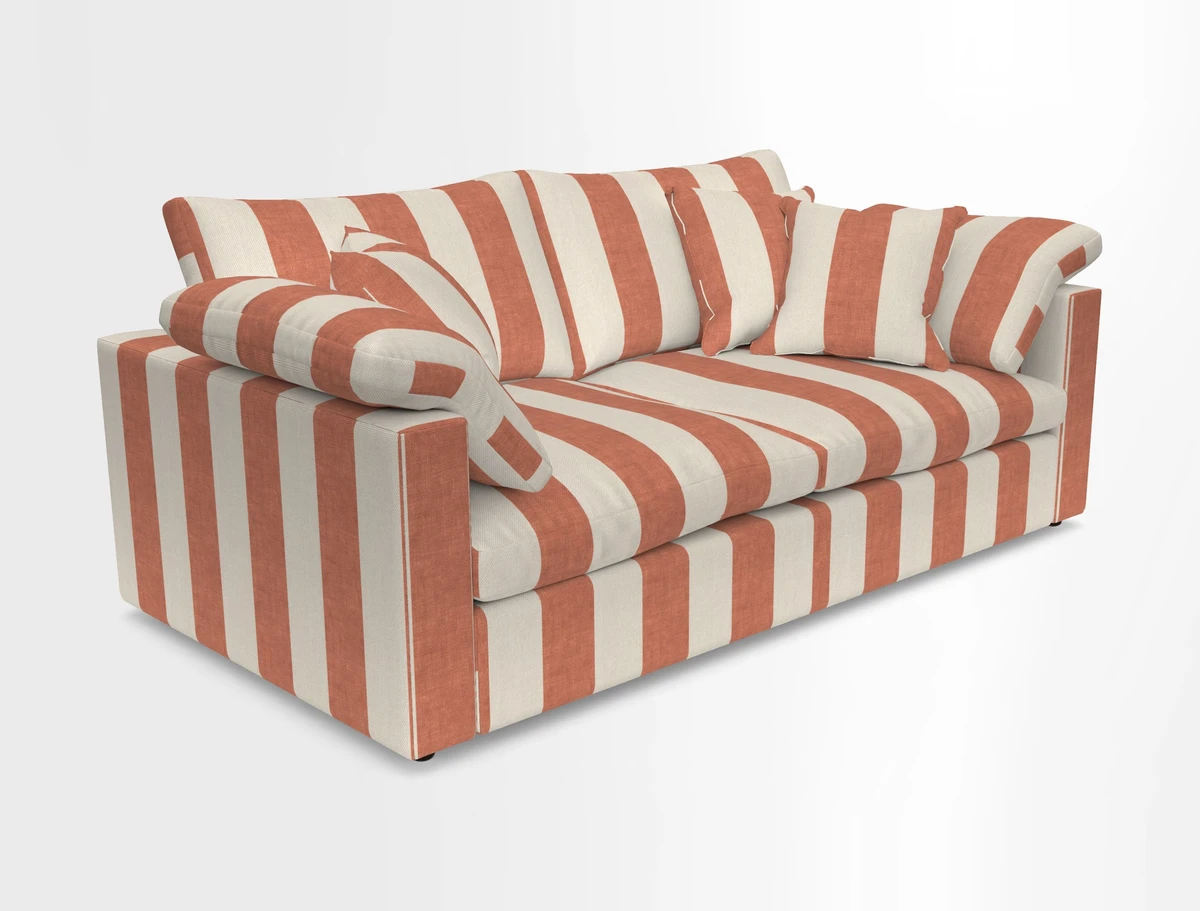 Big Softie Straight Arm 3 Seater Sofa in Sahara Chalk
