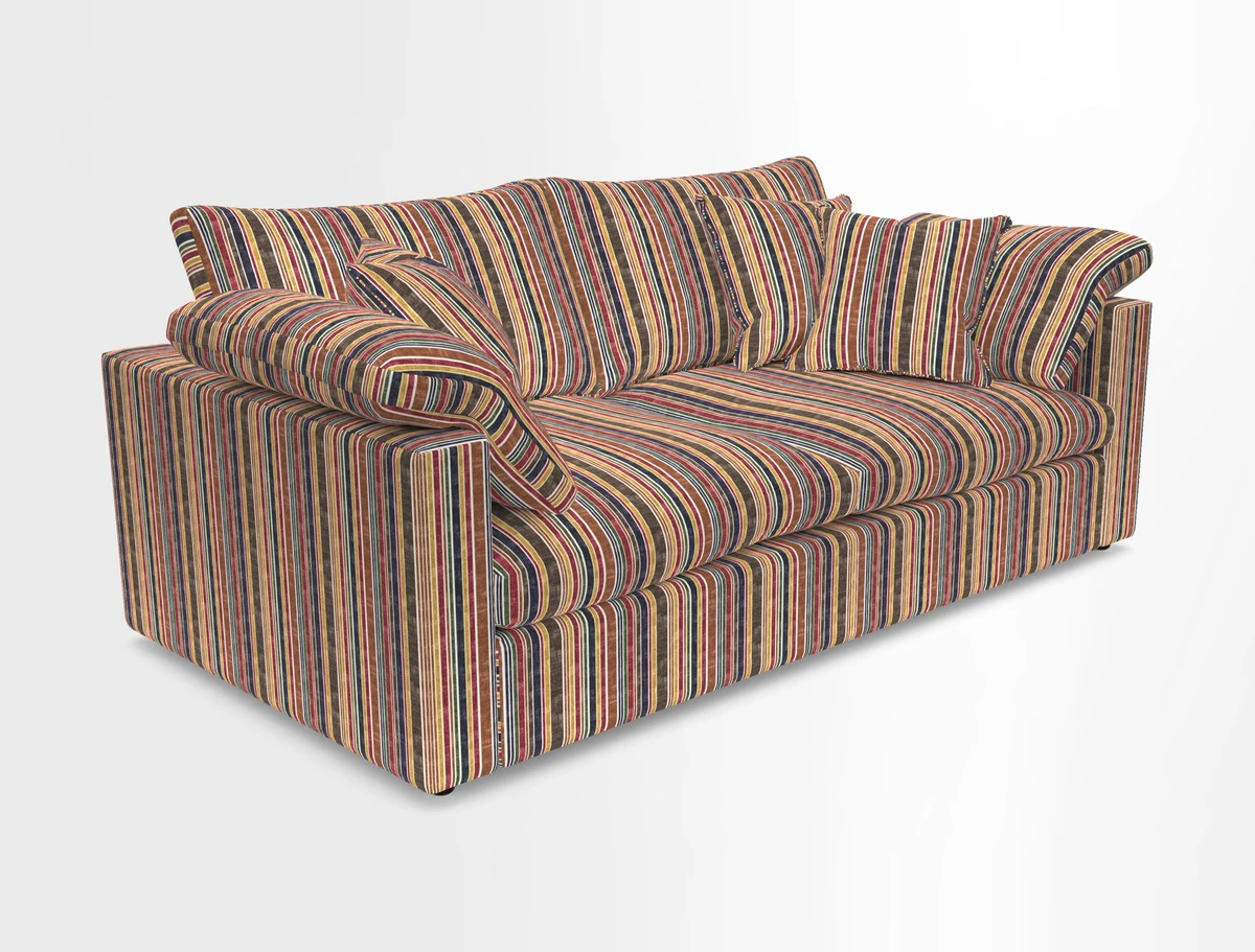 Big Softie Straight Arm 3 Seater Sofa in Sahara Chalk