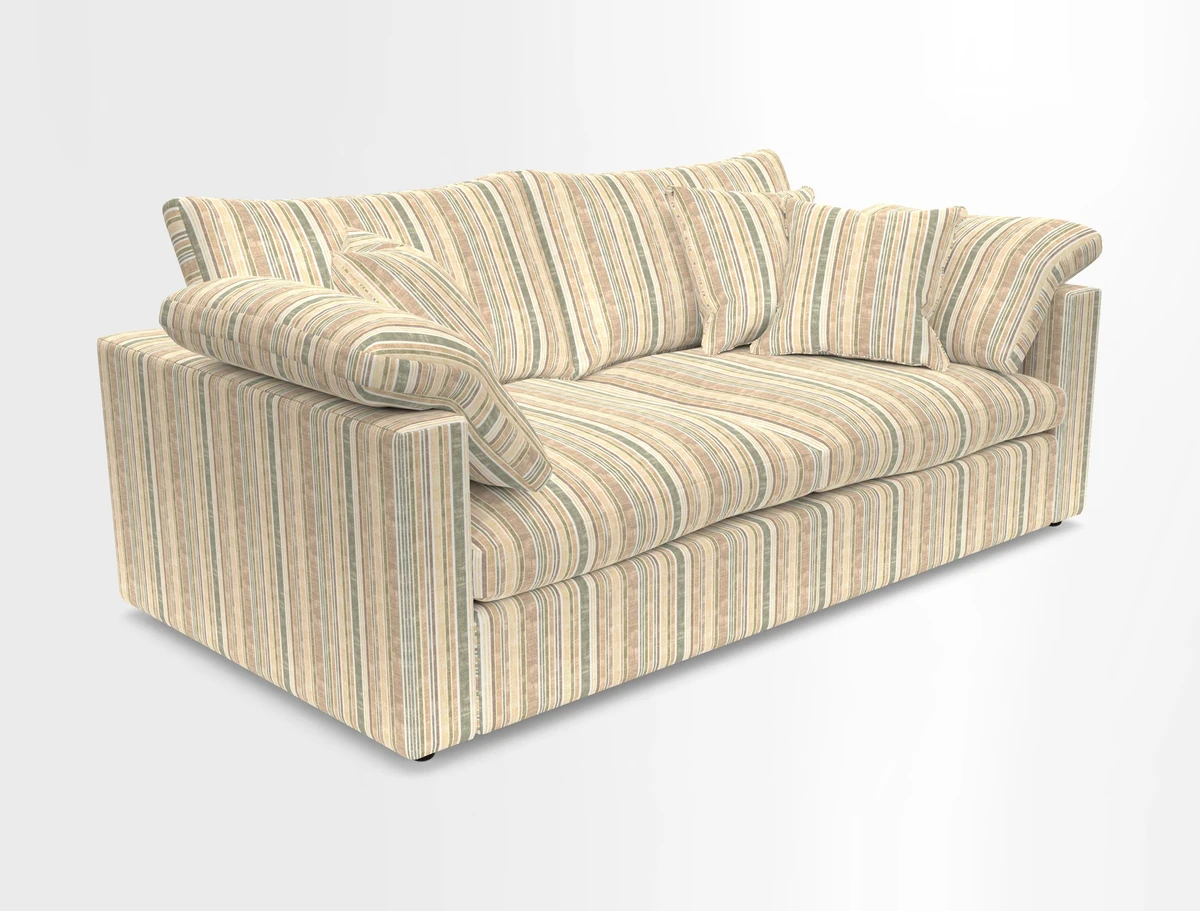 Big Softie Straight Arm 3 Seater Sofa in Sahara Chalk