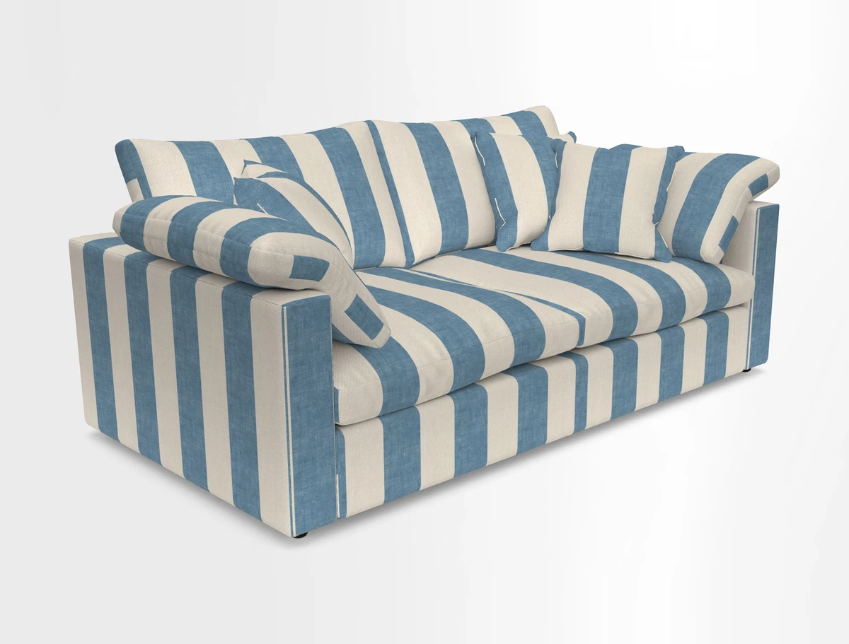 Big Softie Straight Arm 3 Seater Sofa in Sahara Chalk