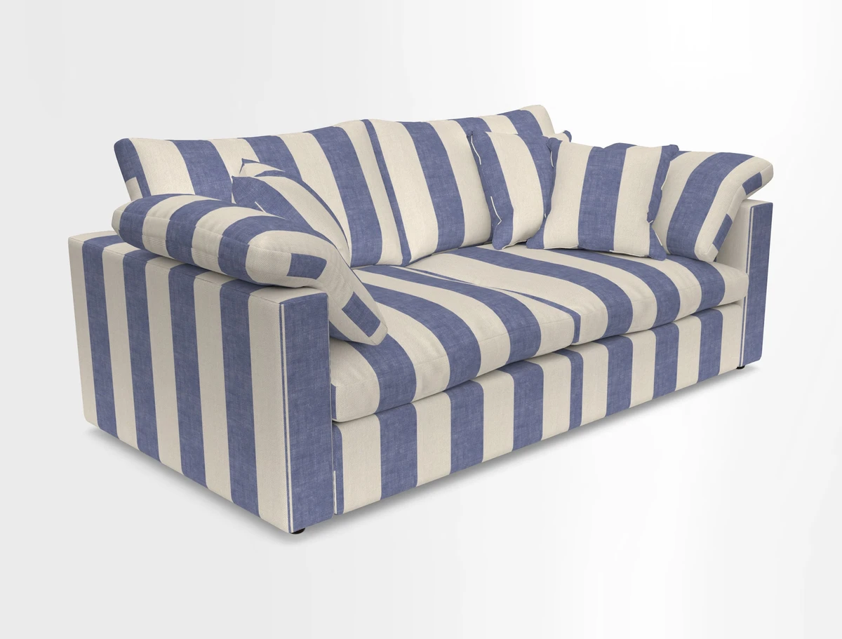 Big Softie Straight Arm 3 Seater Sofa in Sahara Chalk
