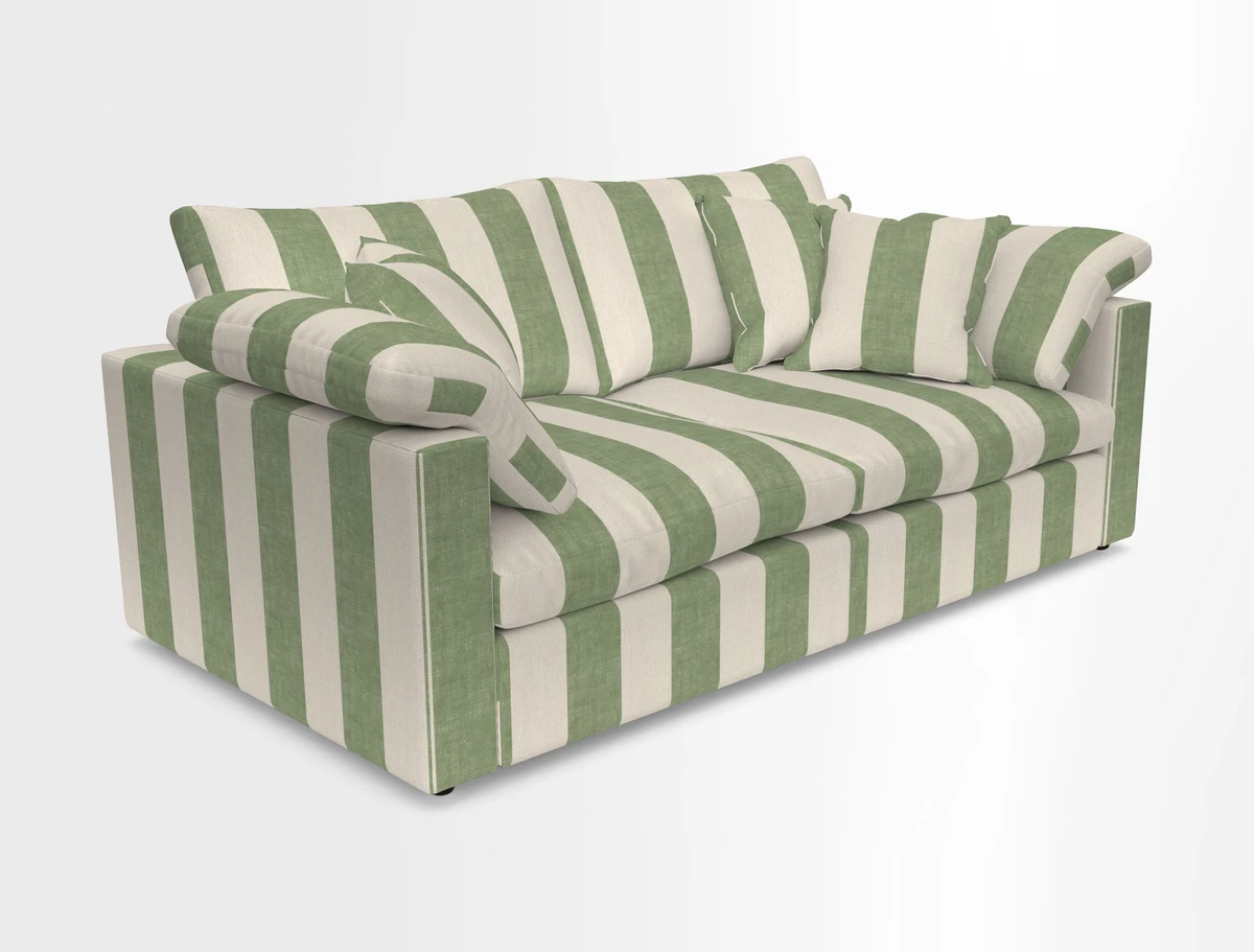 Big Softie Straight Arm 3 Seater Sofa in Sahara Chalk