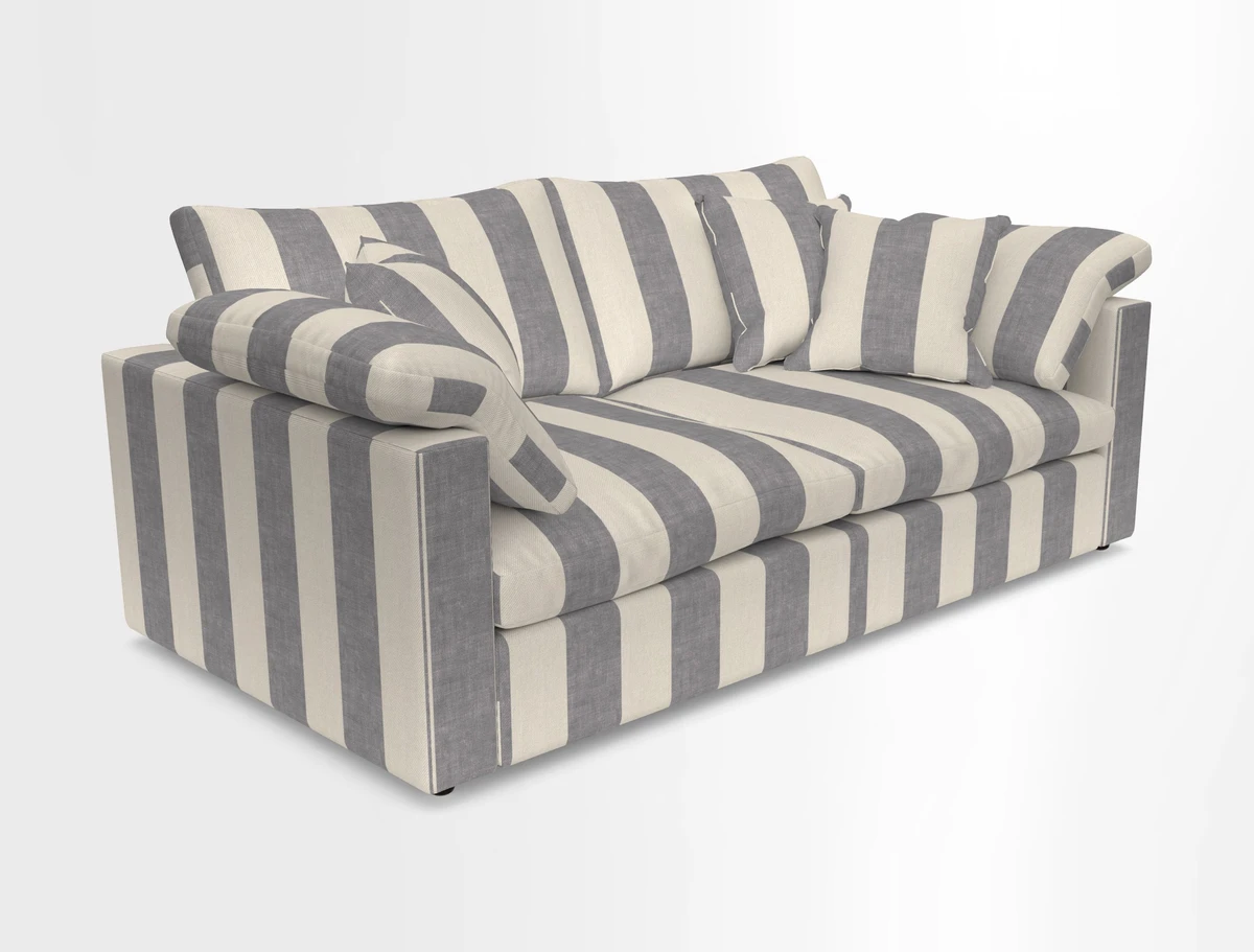 Big Softie Straight Arm 3 Seater Sofa in Sahara Chalk