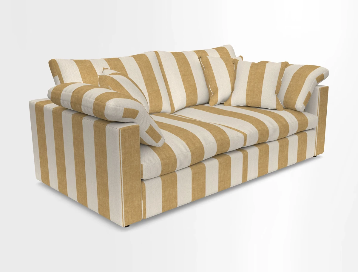Big Softie Straight Arm 3 Seater Sofa in Sahara Chalk