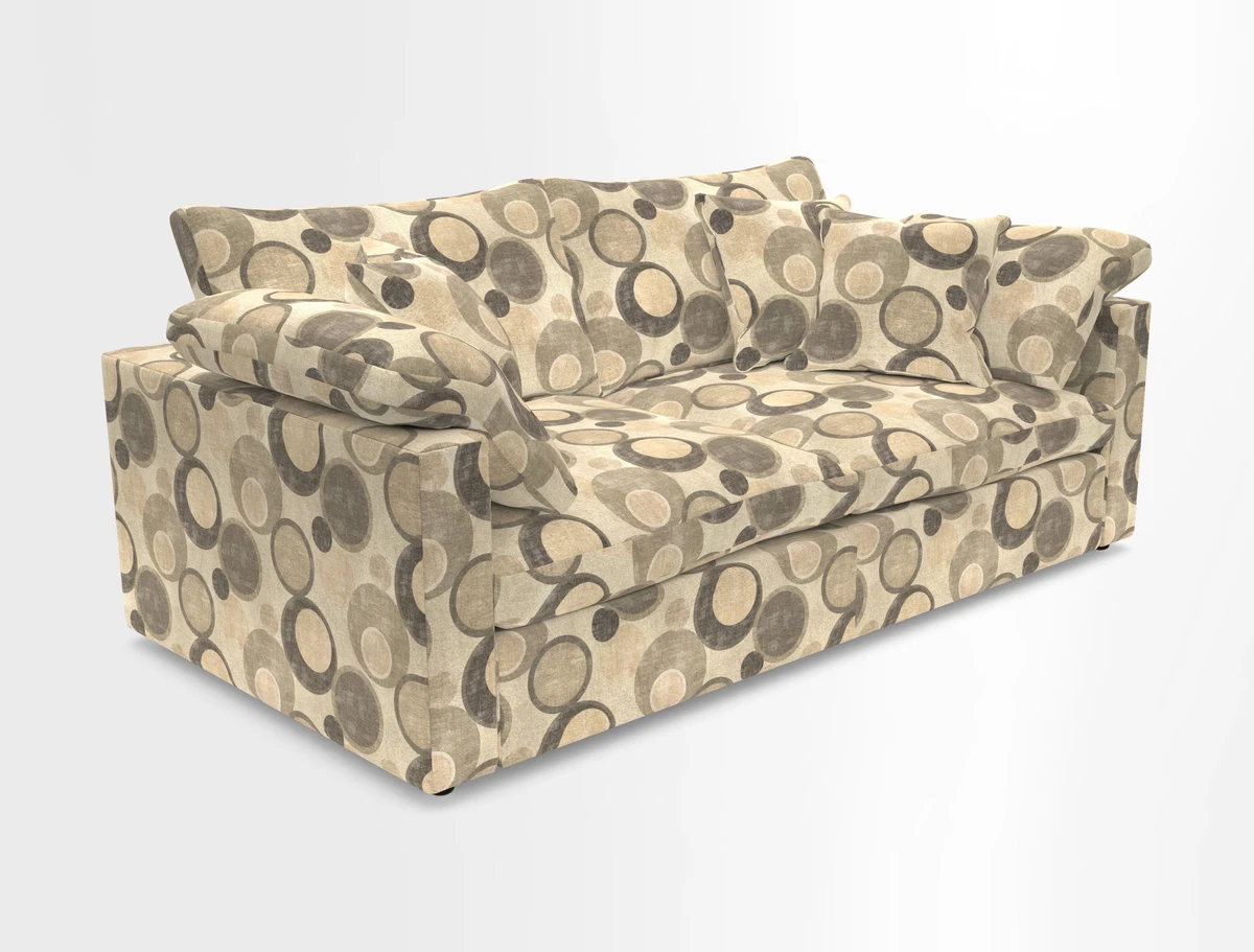 Big Softie Straight Arm 3 Seater Sofa in Sahara Chalk