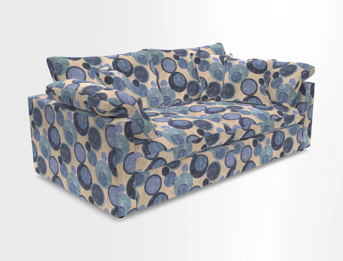 Big Softie Straight Arm 3 Seater Sofa in Sahara Chalk