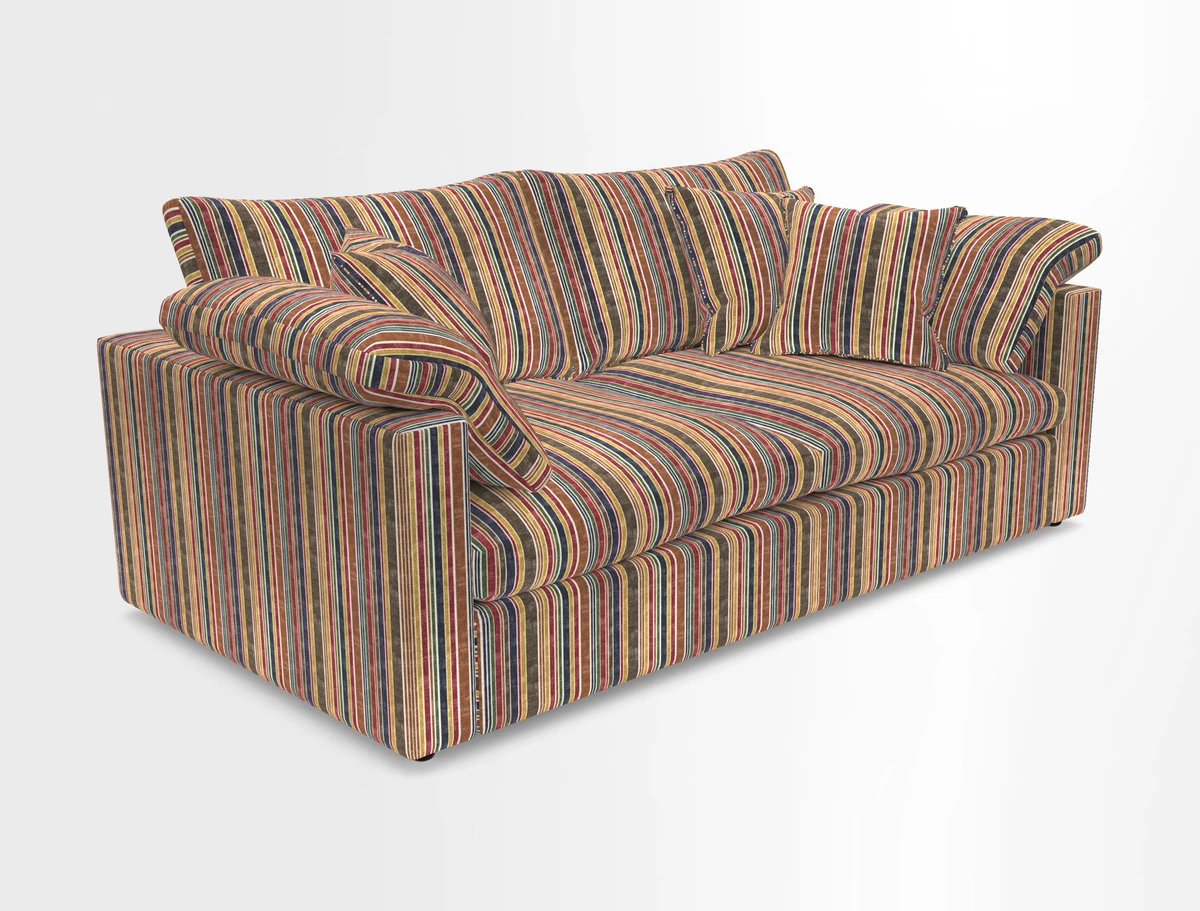 Big Softie Straight Arm 3 Seater Sofa in Sahara Chalk